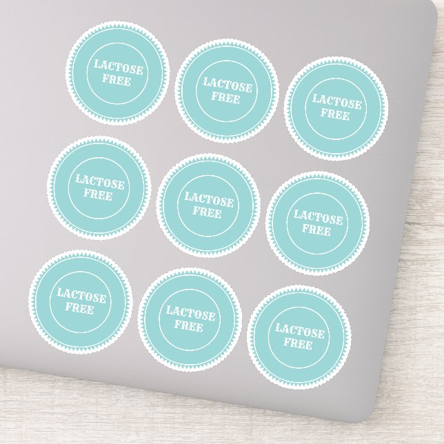 Adesivo Alergia Livre De Lactose Culinária Segura (Detalhe)