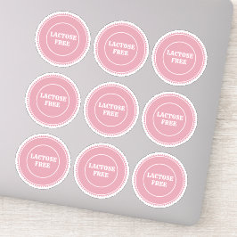 Adesivo Alergia Livre De Lactose Culinária Segura