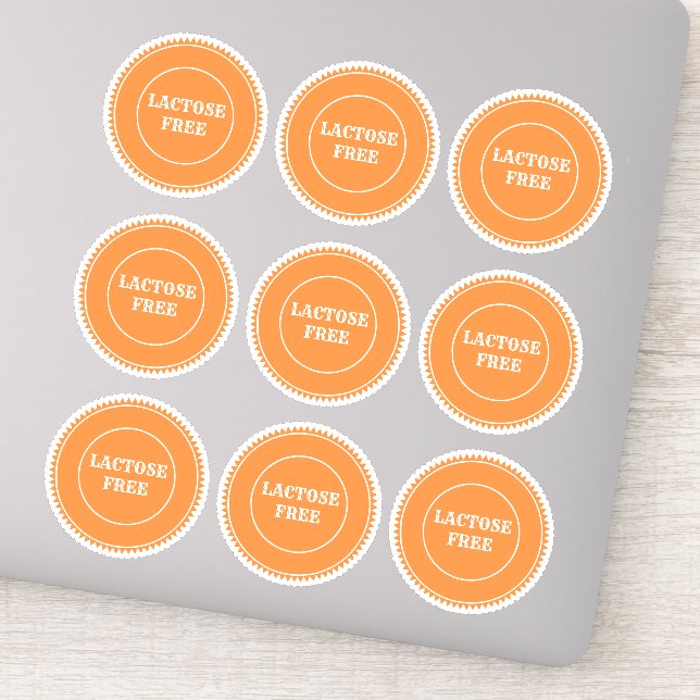 Adesivo Alergia Livre De Lactose Culinária Segura (Detalhe)