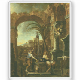 Adesivo Alessandro Magnasco - Cristo e Mulher Samaritana