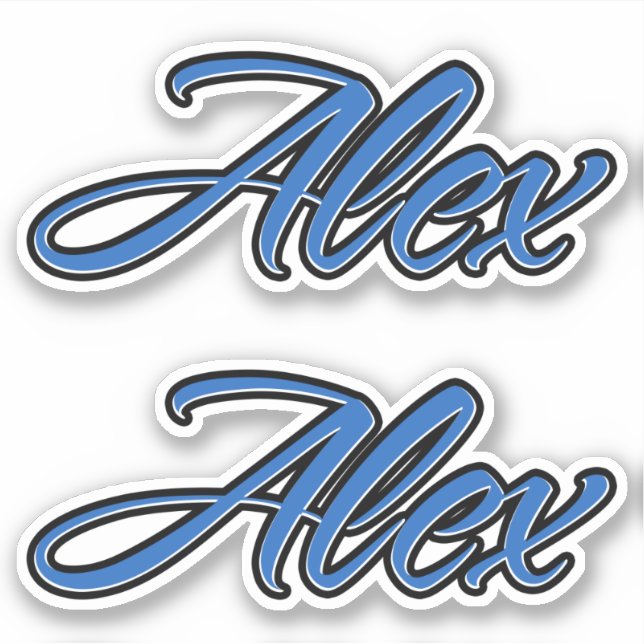 Adesivo Alex Name blue Aufkleber Sticker Stickerset (Frente)