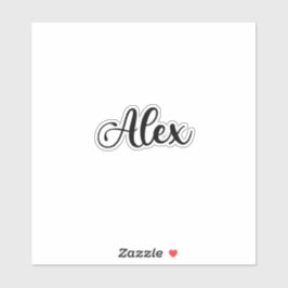 Adesivo Alex Name - Caligrafia manuscrita