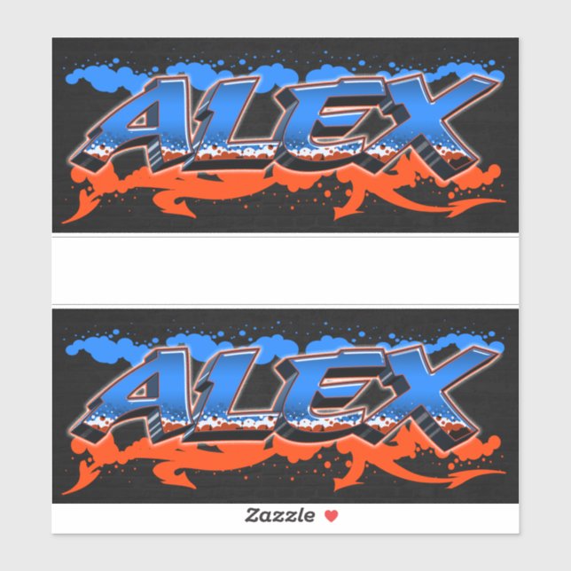 Adesivo Alex Vorname Name Graffiti Aufkleber Sticker (Folha)