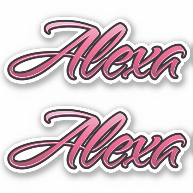 Adesivo Alexa faded pink Aufkleber Sticker Stickerset (Frente)