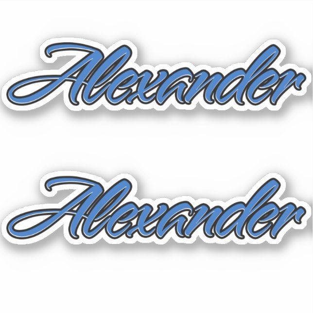 Adesivo Alexander Name blue Aufkleber Sticker Stickerset (Frente)