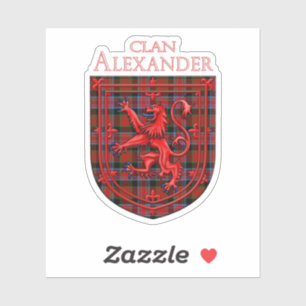 Adesivo Alexander Tartan Scottish Xadrez Lion Rampant