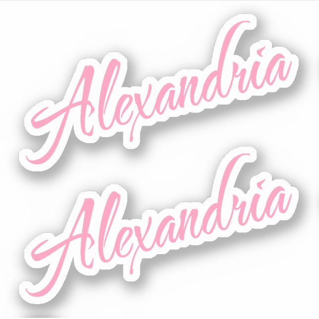 Adesivo Alexandria Decorative Name (Frente)