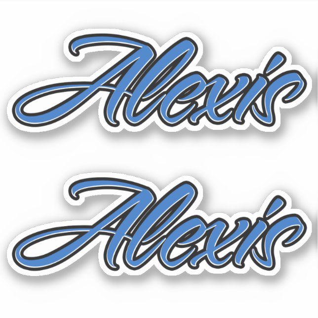 Adesivo Alexis Name blue Aufkleber Sticker Stickerset (Frente)