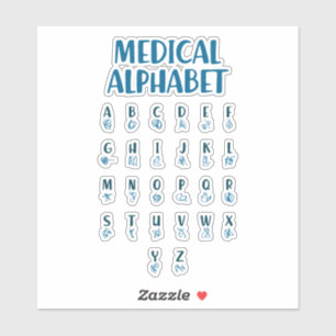 Adesivo Alfabeto Médico