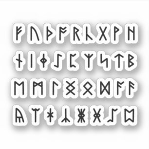 Adesivo Alfabeto Runic [Futhorc]