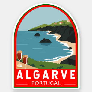 Adesivo Algarve Portugal Retro Viagem Art Vintage