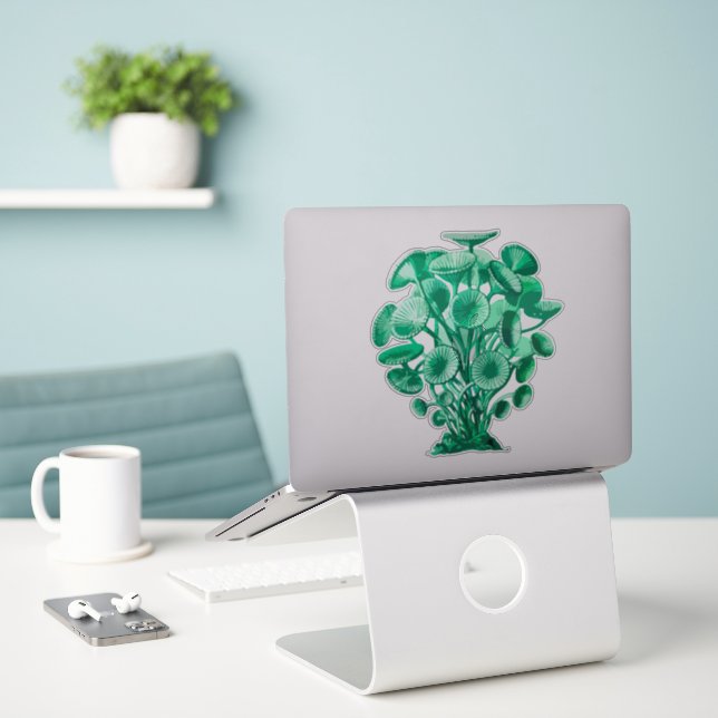 Adesivo Algas Submarinas Verdes Retroativas (Laptop na mesa)