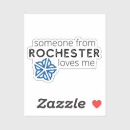 Adesivo Alguém de Rochester (NY) me ama