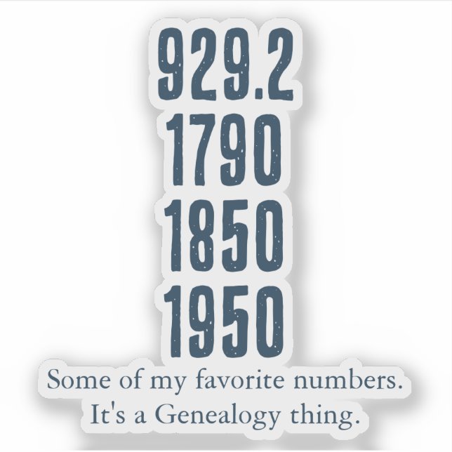 Adesivo Alguns dos meus números favoritos (Frente)