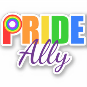 Adesivo Aliança Arco-Íris orgulho gay Ally LGBTQ