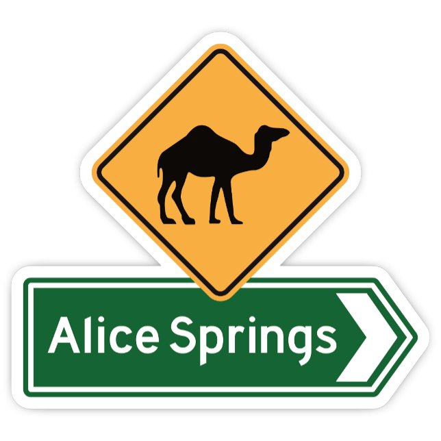 Adesivo Alice Primaveras, Norte Território Sticker (Alice Springs Northern Territory Sticker)