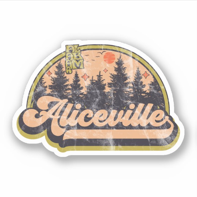 Adesivo Aliceville, Alabama (Frente)