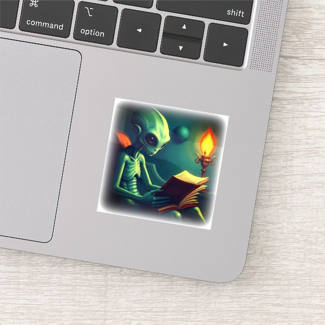 ADESIVO ALIEN READING (Detalhe)