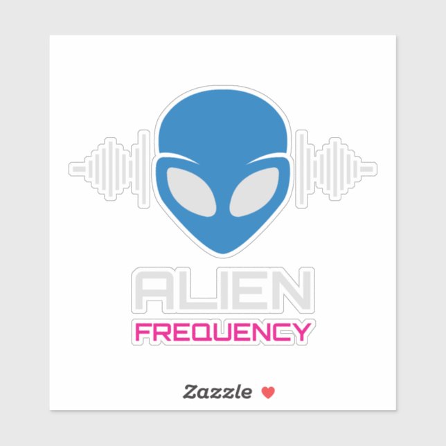 Adesivo Alien Signal Cosmic Frequency (Folha)