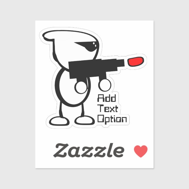 Adesivo Alienígena com a Laser Blaster (Folha)