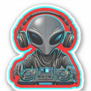 Adesivo Alienígena DJ