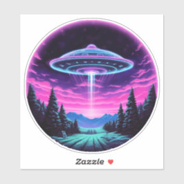 Adesivo Alienígena Espacial Retrofuturista