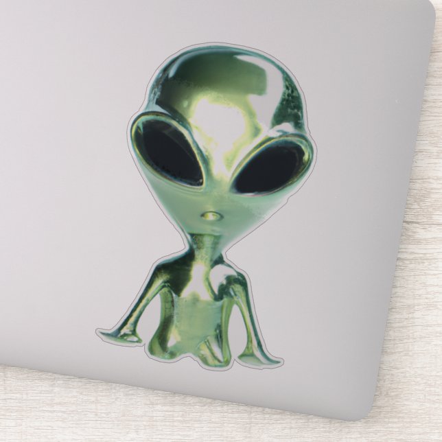 Adesivo Alienígena Extraterrestre Metálico (Detalhe)