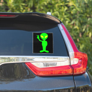 ADESIVO ALIENÍGENA FUNNY OFO PEACE CAR DECAL STICKER
