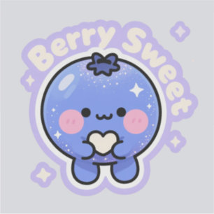 Adesivo alienígena Kawaii, Blueberry Sticker   Spa estétic