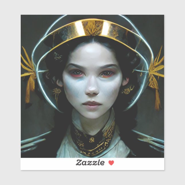 Adesivo Alienígena Rapariga 2 Ficção científica (Folha)