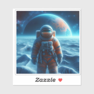 Adesivo Alienígena World Explorer sob o planeta distante