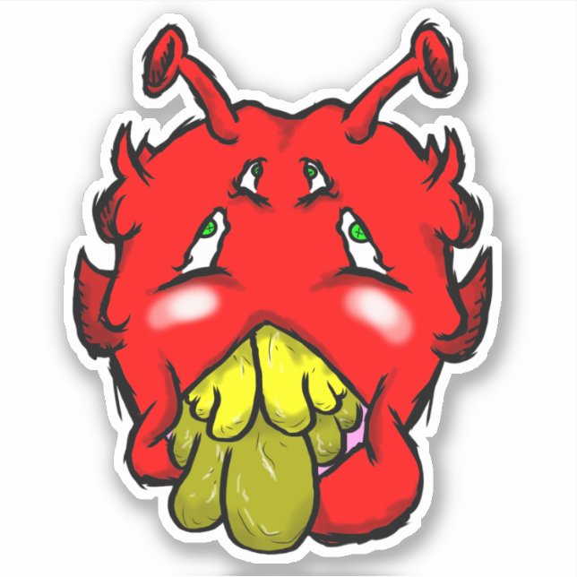 Adesivo Alienígena Zippy Trippy Dazy yellow tooth Sticker (Frente)