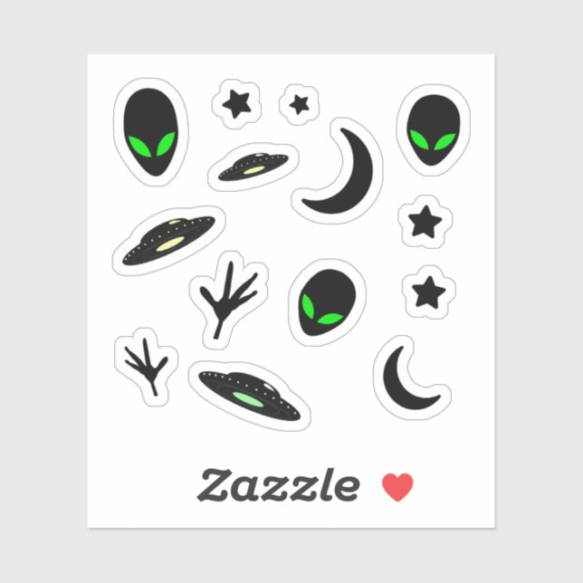 Adesivo Aliens e Espaços (Folha)