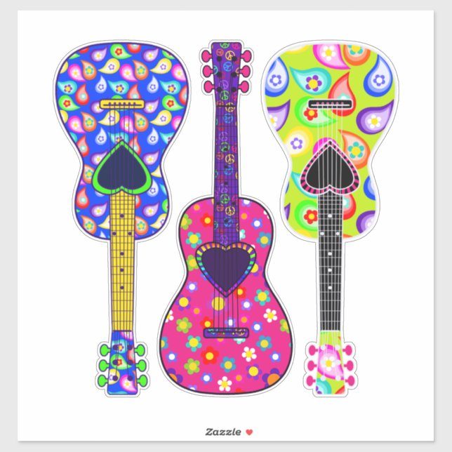 Adesivo Alimentação do ventilador | Guitarras pintadas | B (Folha)
