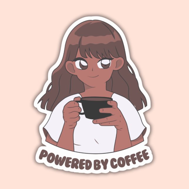Adesivo Alimentado Por Café, Alimentado Por Café (Criador carregado)