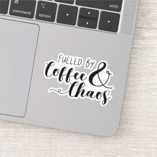 Adesivo Alimentado por café e caos