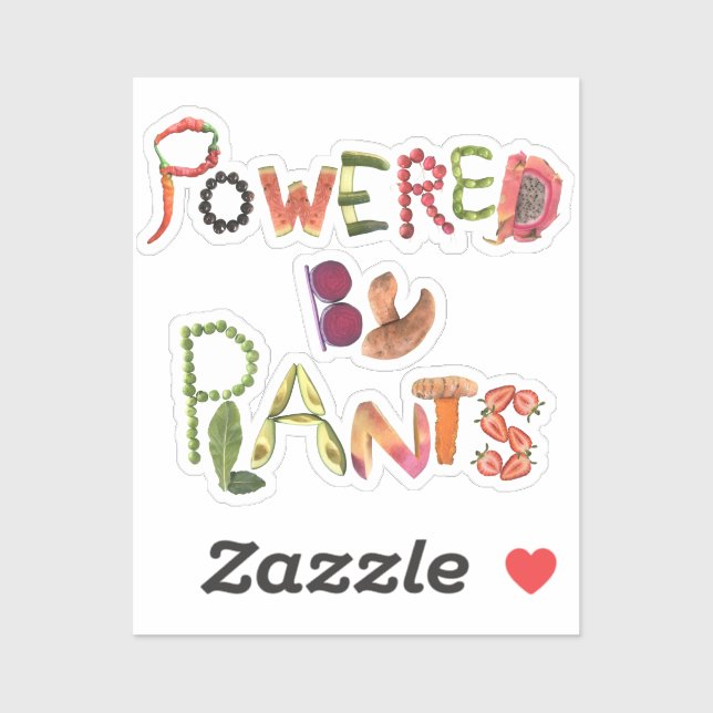 Adesivo Alimentado por plantas - Lembrete de Comida Saudáv (Folha)