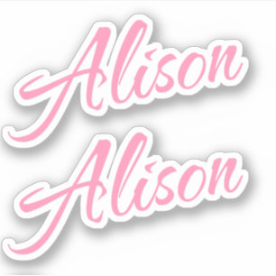 Adesivo Alison Decorative Name (Nome decorativo Alison) no