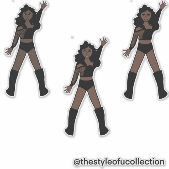 Adesivo All Black Dancer #1 (Frente)