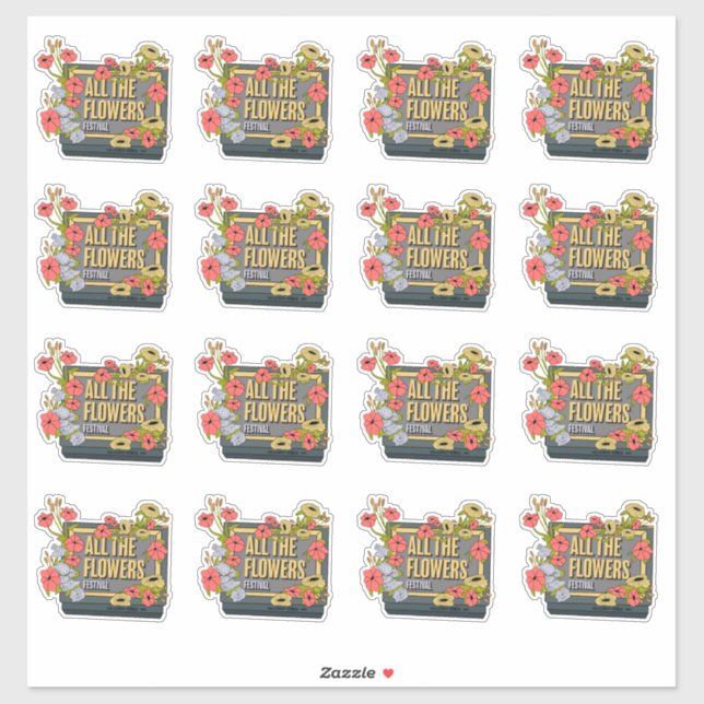 Adesivo All the Flowers Festival Logo (Folha)
