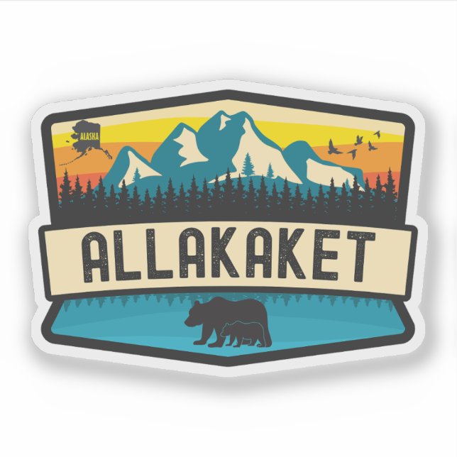 Adesivo Allakaket, Alasca (Frente)