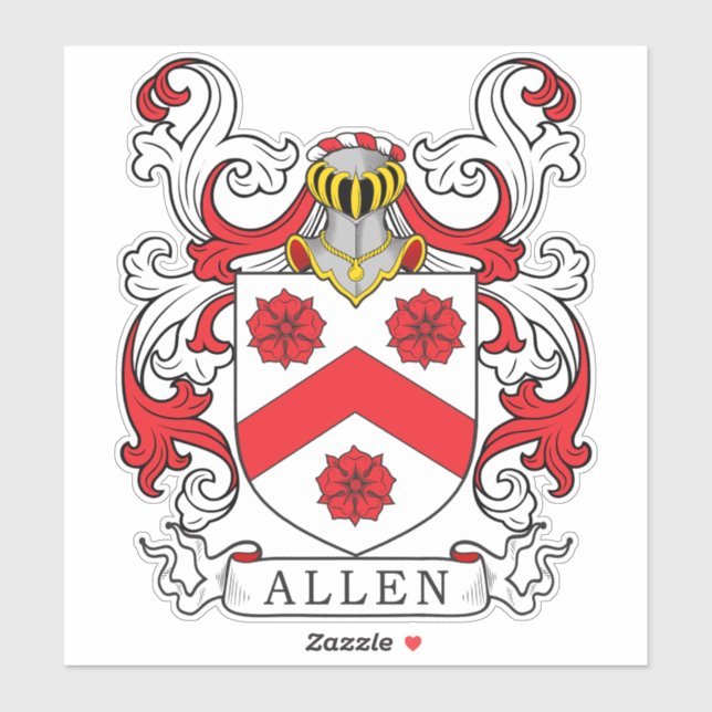 Adesivo Allen Family Crest (Folha)