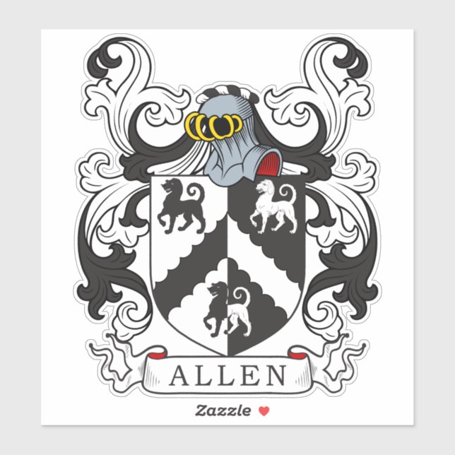 Adesivo Allen Family Crest (Folha)