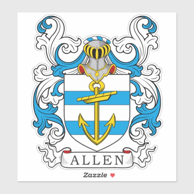 Adesivo Allen Family Crest (Folha)