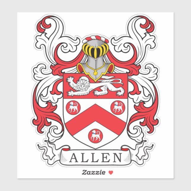 Adesivo Allen Family Crest (Folha)