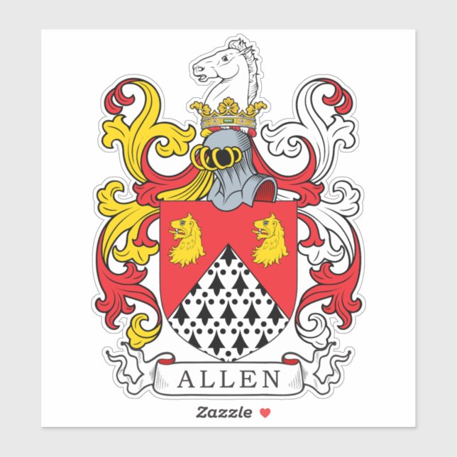 Adesivo Allen Family Crest (Folha)