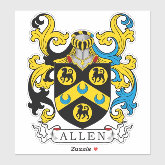 Adesivo Allen Family Crest (Folha)