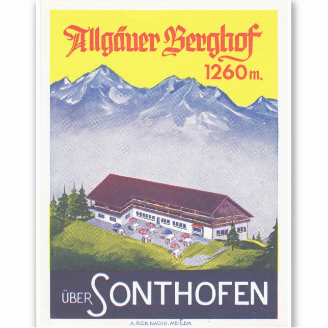Adesivo Allgäuer Berghof (Frente)