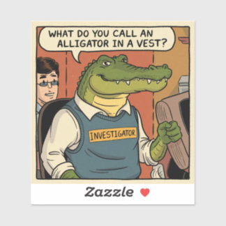 Adesivo Alligator Investigator Piada