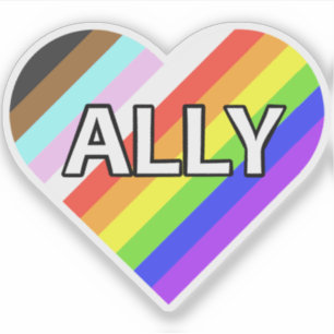 Adesivo Ally Pride Heart-Cut Vinyl Sticker